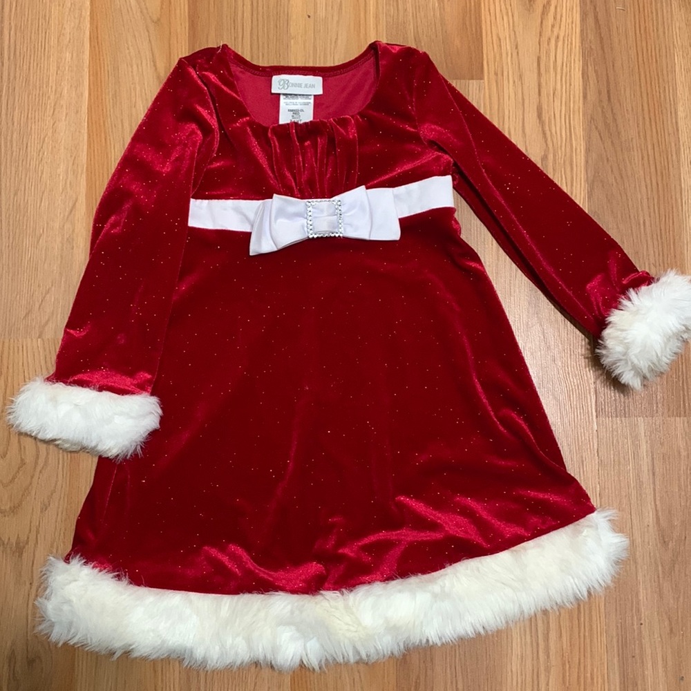 Red Santa glitter dress